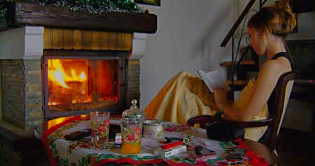 Romantično brvnara Fruška gora kamin vino i terasa u krošnji drveta